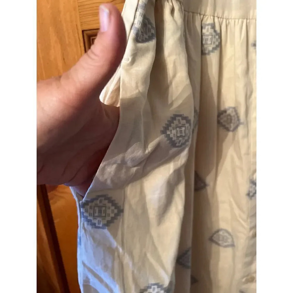 FOLK CLOTHING . COM 100% organic cotton sustainable prairie midi cottagecore XS - Picture 6 of 11